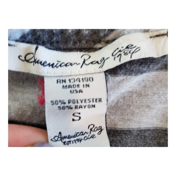 American Rag Butterfly stripped top - Picture 7 of 7